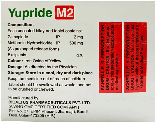 Yupride M 2/500mg Tablet PR 14s