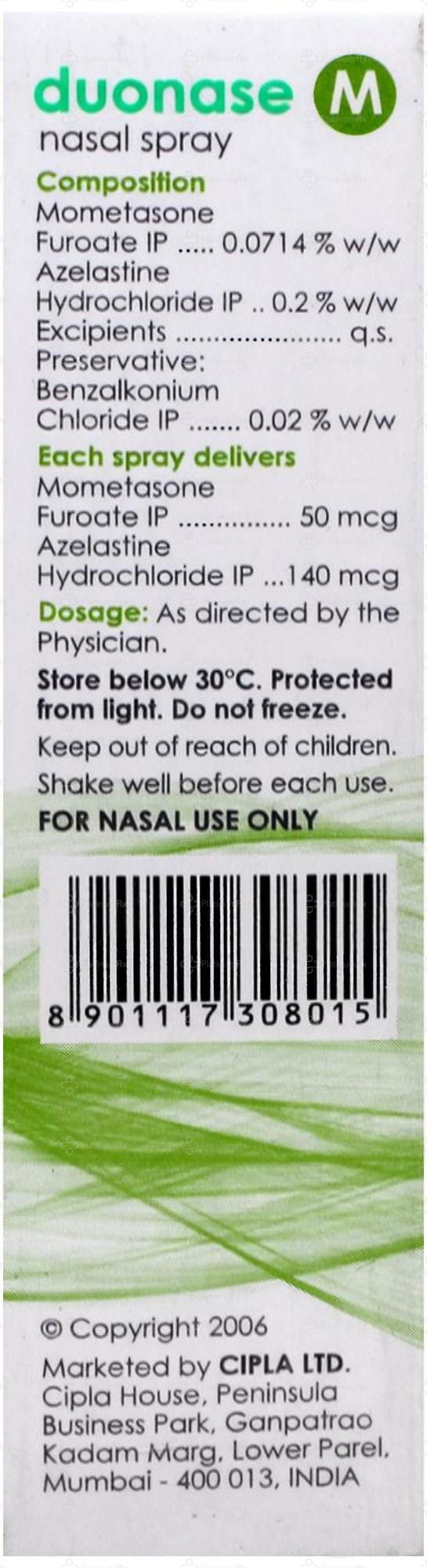 Duonase M 75Md Nasal Spray 9.5gm