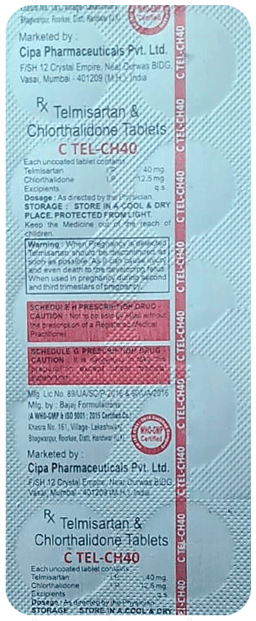 C Tel CH 12.5/40mg Tablet 10s