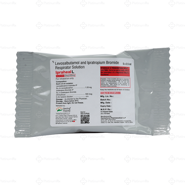 Ipraheal L 1.25mg/500mcg Respules 5X2.5ml