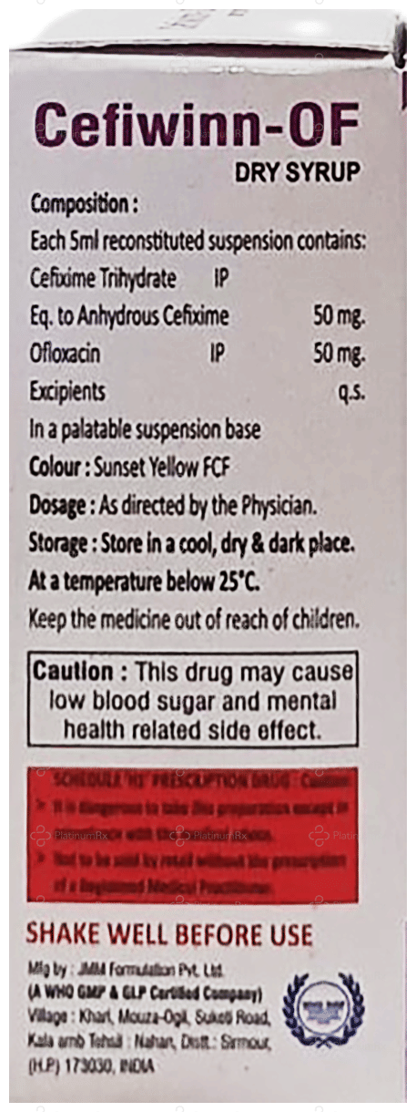 Cefiwinn OF 50/50mg Oral Suspension 30ml