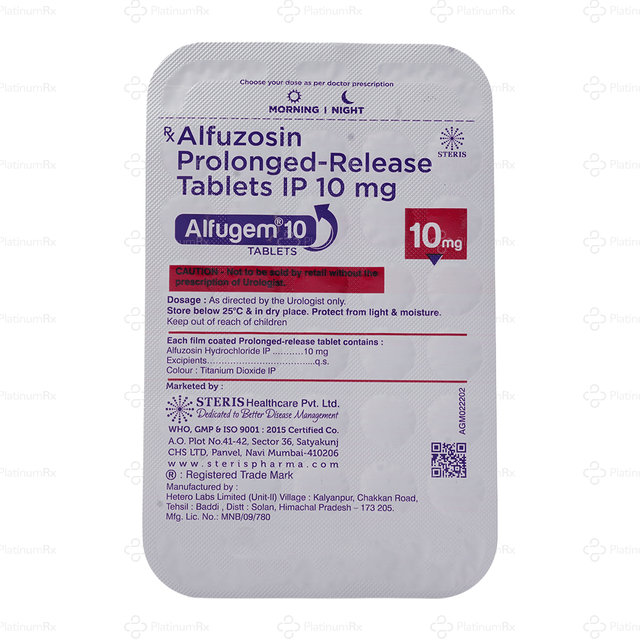 Alfugem 10mg Tablet PR 30s