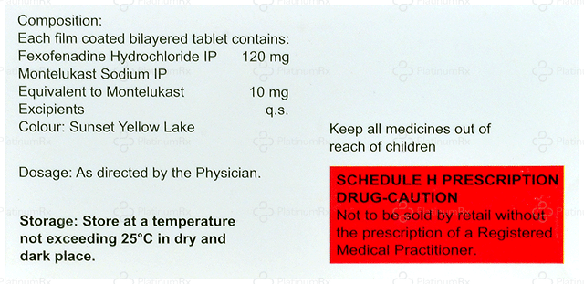 Montewal F 120/10mg Tablet 10s