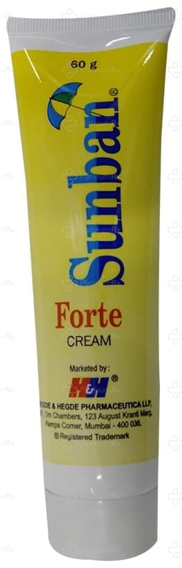 Sunban Forte Cream Broad Spectrum SPF 50+ for UVA/UVB Protection 60gm