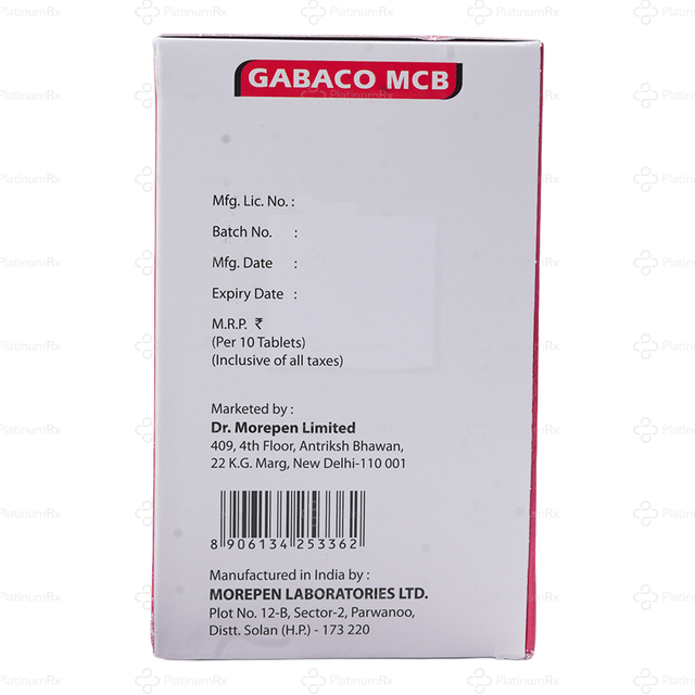 Gabaco MCB 300/500mcg Tablet 10s