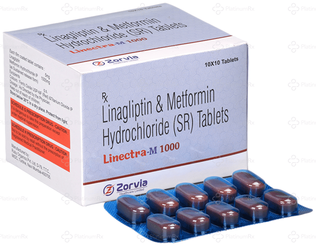Linectra M 5/1000mg Tablet SR 10s