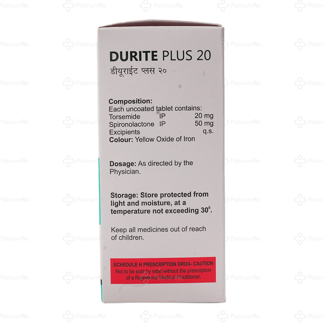 Durite plus 50/20mg Tablet 10s