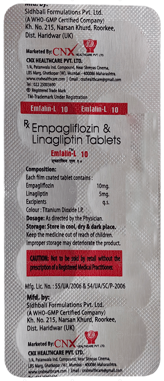 Emfalin L 10/5mg Tablet 10s