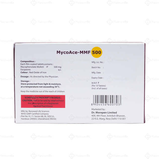 Mycoace MMF 500mg Tablet 10s