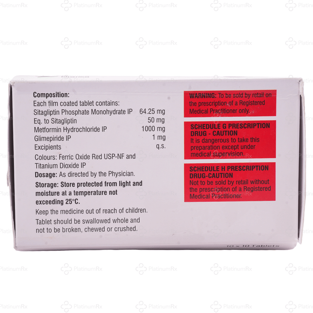 Sitasmart GM 1/1000/50mg Tablet 10s
