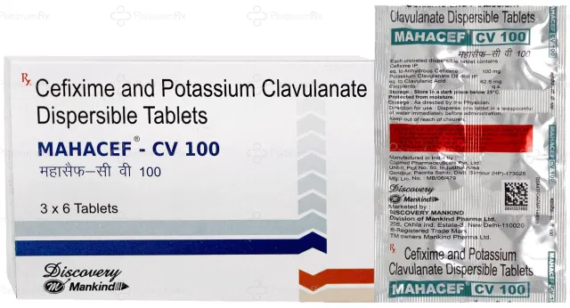 Mahacef CV 100/62.5mg Tablet 6s