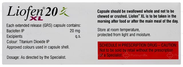 Liofen XL 20mg Capsule 10s