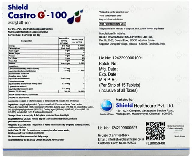 Castro G 100 Tablet 15s