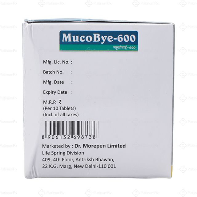 Mucobye 600mg Tablet 10s