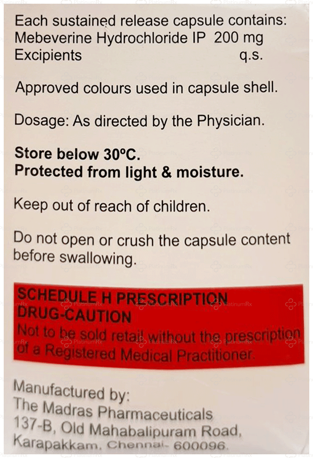 Mebetra 200mg Capsule SR 10s