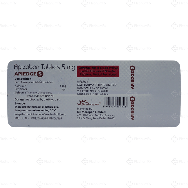 Apiedge 5mg Tablet 10s