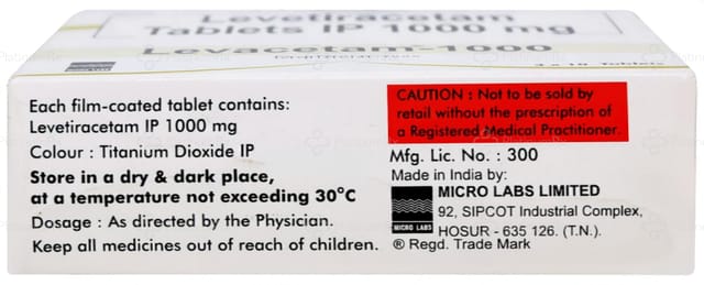 Levetafine 1000mg Tablet 10s
