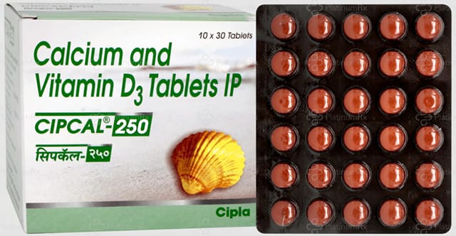 Cipcal 250mg/125IU Tablet 30s