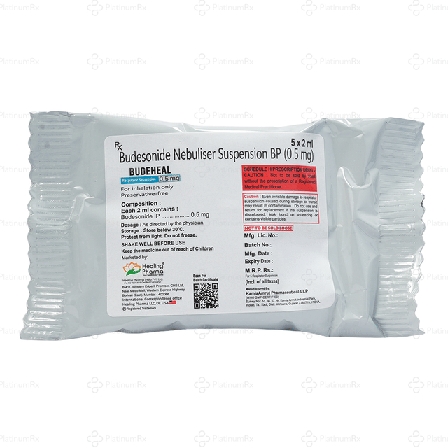 Budeheal 0.5mg Respirator Suspension Respule 5X2ml