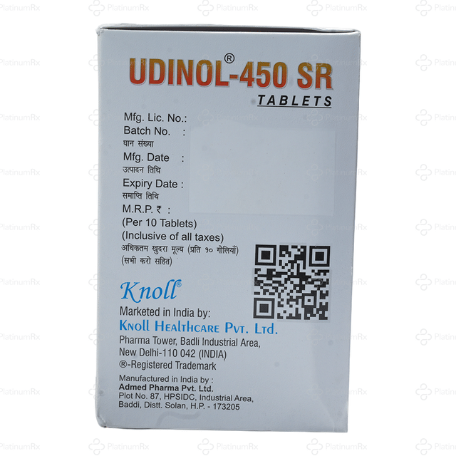 Udinol 450mg Tablet SR 10s
