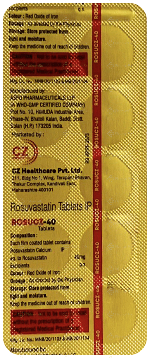 Rosucz 40mg Tablet 10s