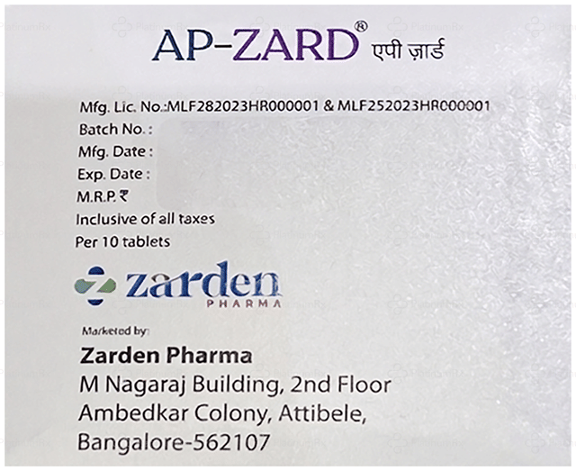 AP Zard 100/325mg Tablet 10s