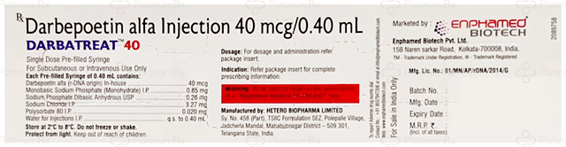 Darbatreat 40mcg Injection 0.4ml