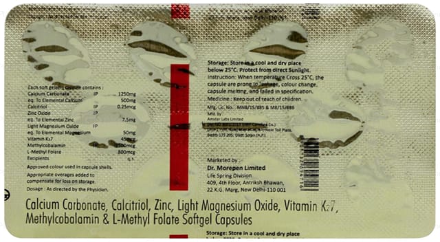 Calciquick K2 7 D3 Strong soft Capsule 10s