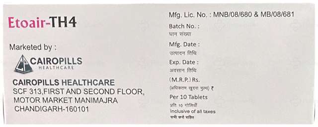 Etoair TH 60/4mg Tablet 10s