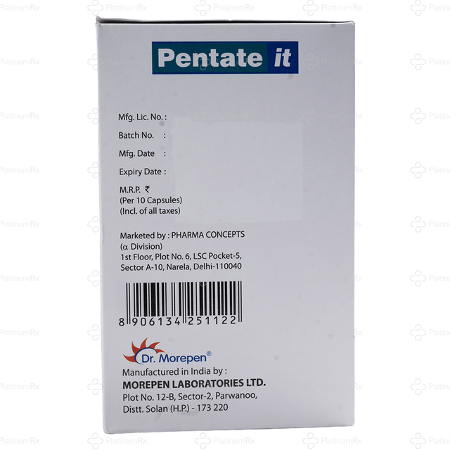 Pentate IT 40mg/150mg Capsule SR 10s