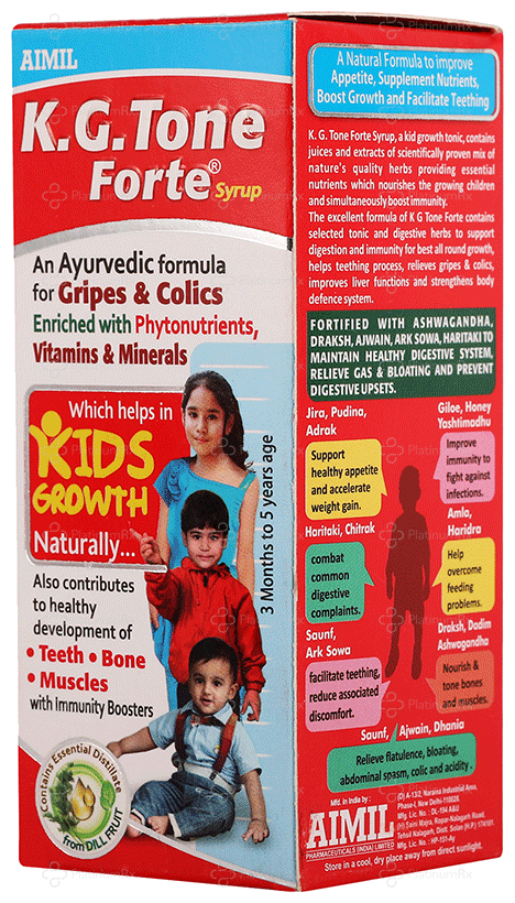 K.G Tone Forte Herbs Mix Syrup for Kids Growth Syrup 100ml
