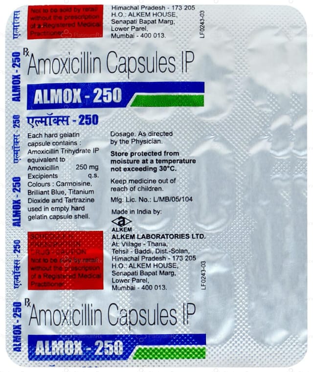 Almox 250mg Capsule 15s