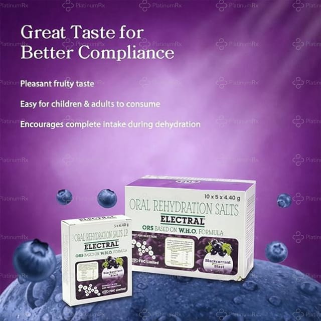 Electral ORS Blackcurrant Flavour Powder 21.8gm