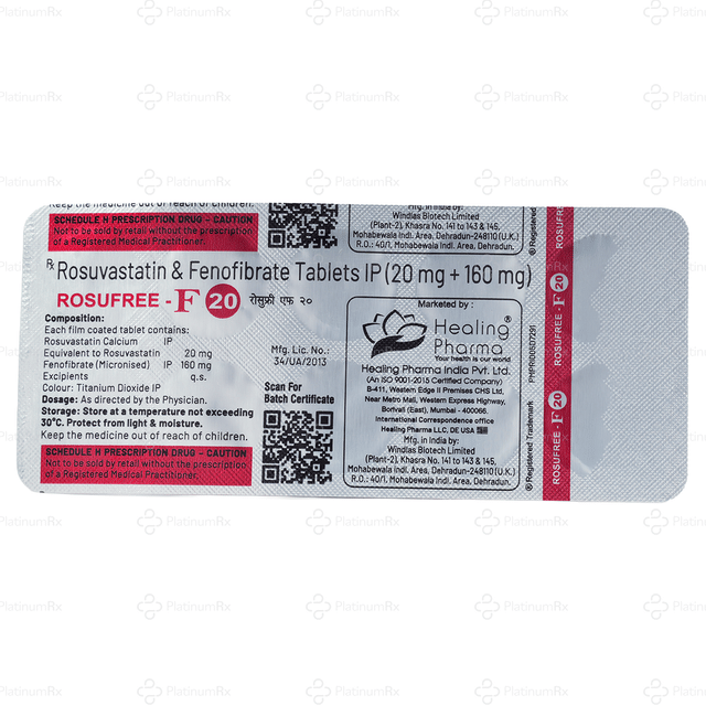 Rosufree F 160/20mg Tablet 10s