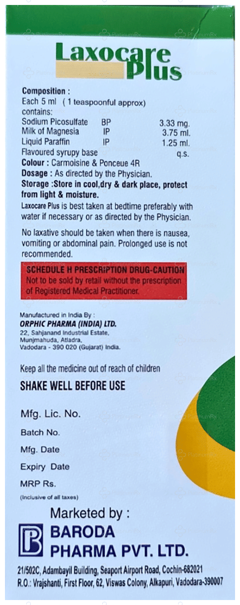 Laxocare Plus Mint Sugar Free Oral Suspension 200ml