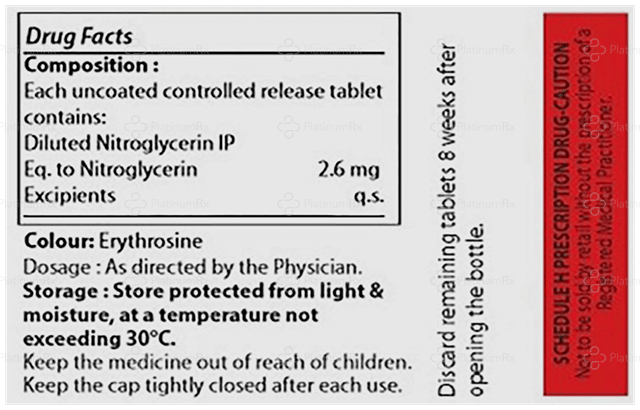 Nitraxon 2.6mg Tablet CR 30s