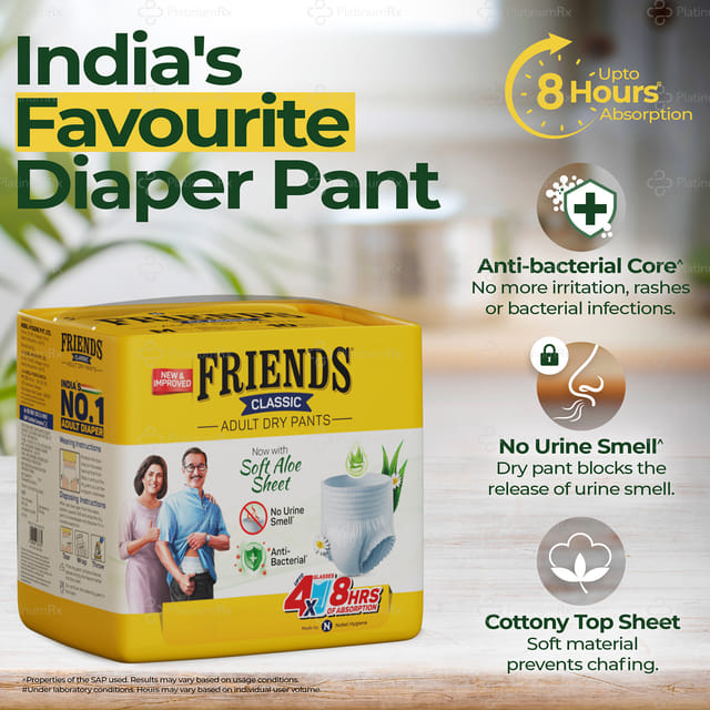 Friends Classic Adult Dry Pant Large Diaper 10s