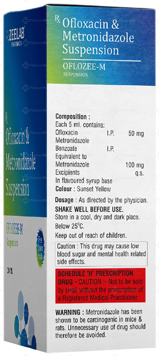 Oflozee M 100/50mg Oral Suspension 30ml