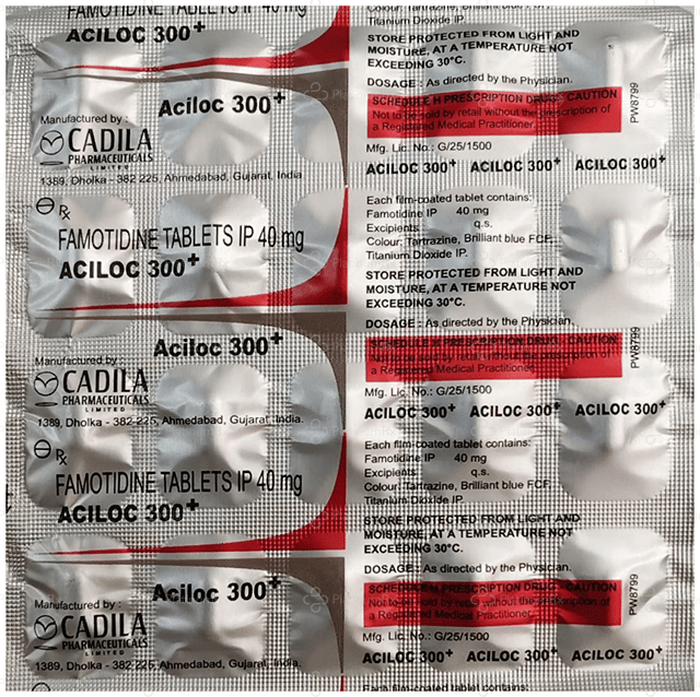 Aciloc 300 Plus 40mg Tablet 20s