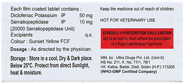 Cubflam S 50/10mg Tablet 10s