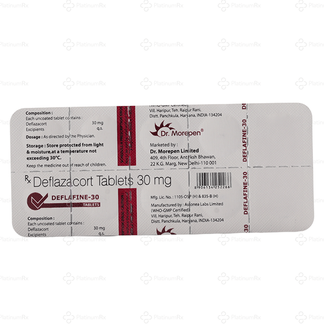 Deflafine 30mg Tablet 10s