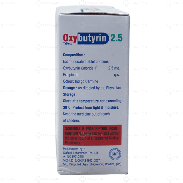 Oxybutyrin 2.5mg Tablet 10s