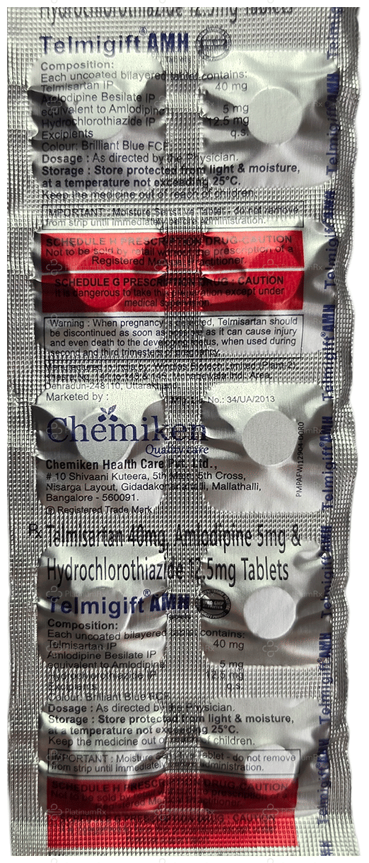 Telmigift AMH 5/12.5/40mg Tablet 10s