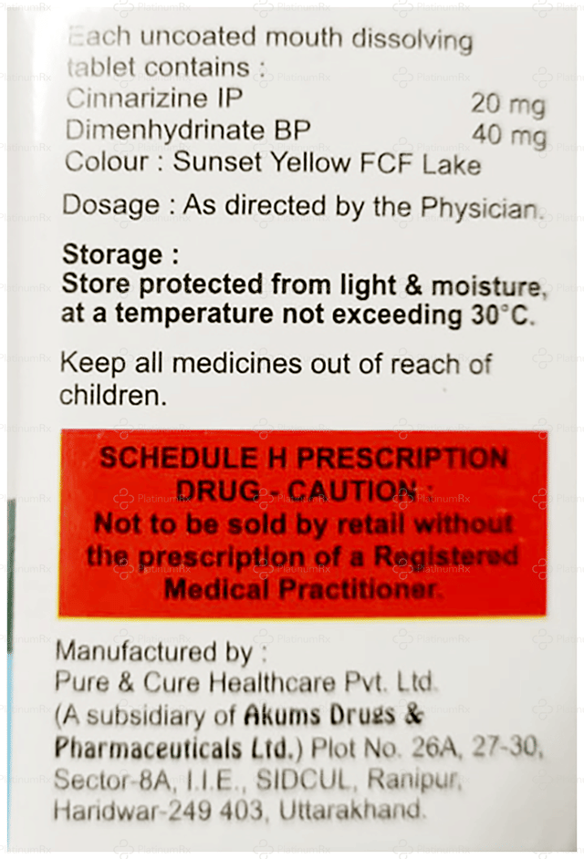 Vertiken D 20/40mg Tablet MD 10s