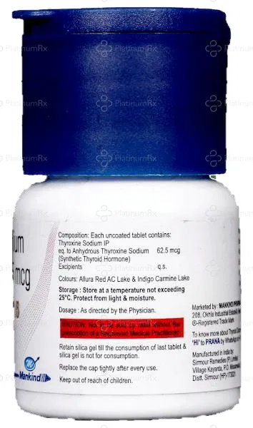 Thyroneed 62.5mcg Tablet 120s