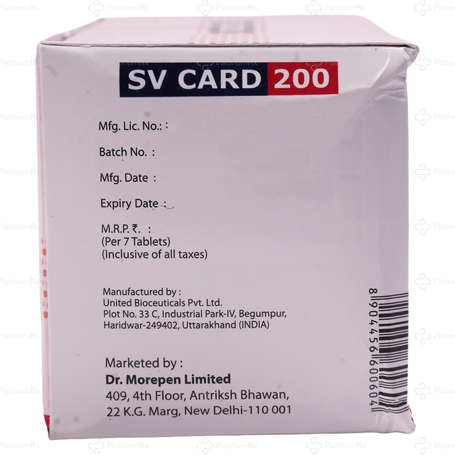 SV Card 200mg Tablet 7s