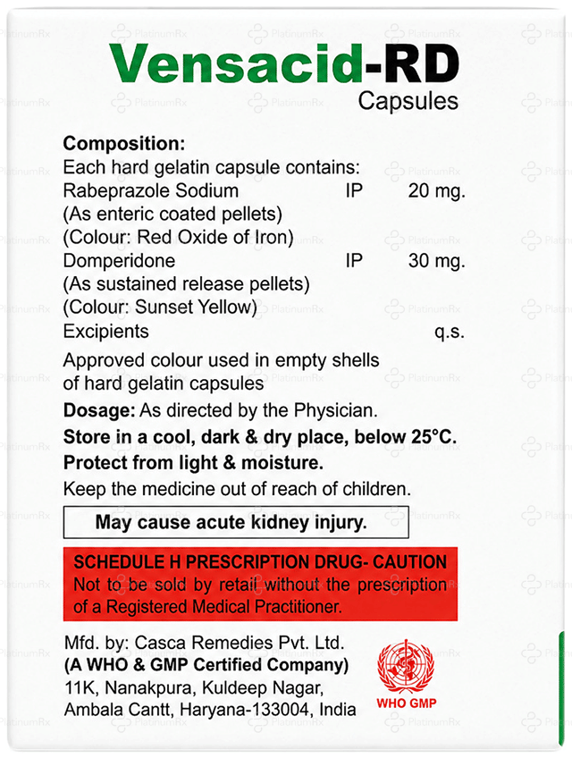Vensacid RD 30/20mg Capsule SR 10s