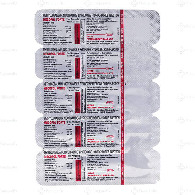 Mecofol Forte 2500/100/100mg Injection 2ml