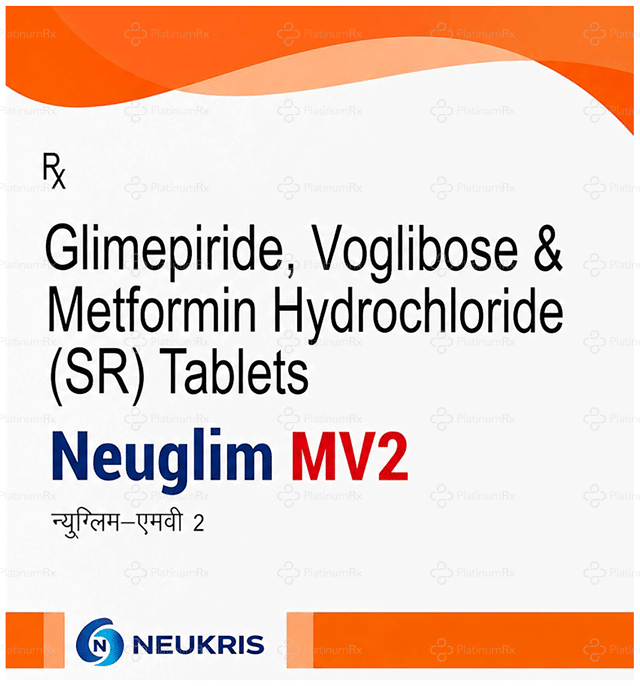 Neuglim MV 2/500/0.2mg Tablet SR 10s