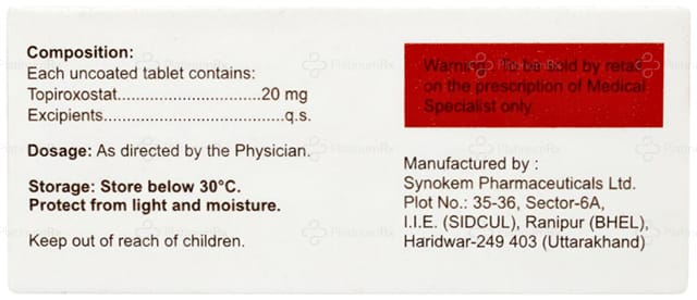 Topiroxo 20mg Tablet 10s